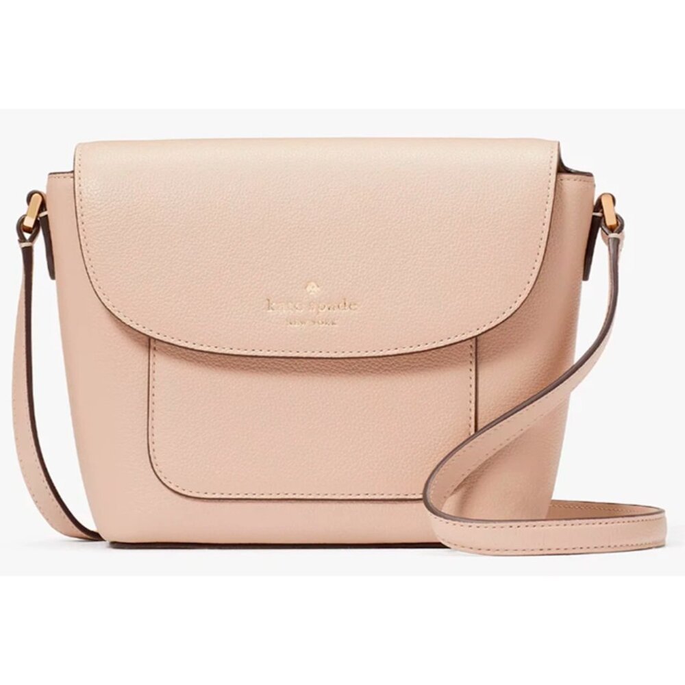 S Kate Spade Elsie Warm Beige Pebbled Leather Crossbody KE390 NWT $299 Retail